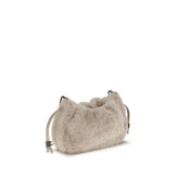 Brunello Cucinelli Gray Fur Shoulder Bag